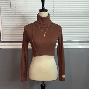 PrettyLittleThing Chocolate Brown Turtleneck Sweater